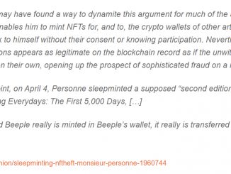 Slaapmunterij, de NFT vervalst