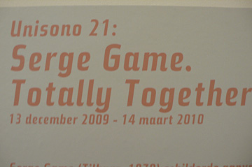 Serge Game @ Stedelijk Museum Schiedam