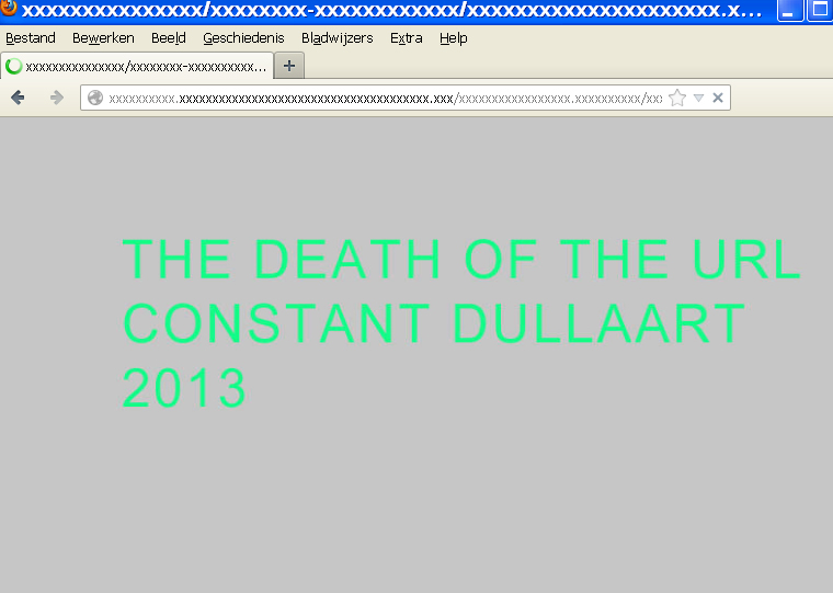 Constant Dullaart, The Death Of The URL