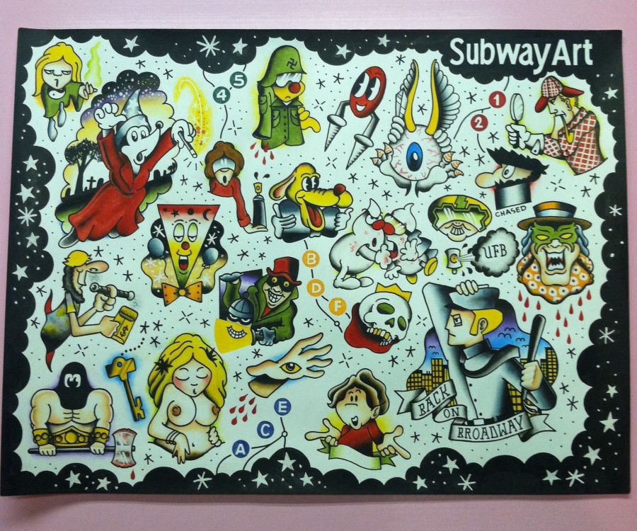 Subway Art Tattoo Flash 