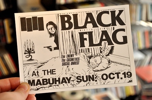 Raymond Pettibon Black Flag flyers