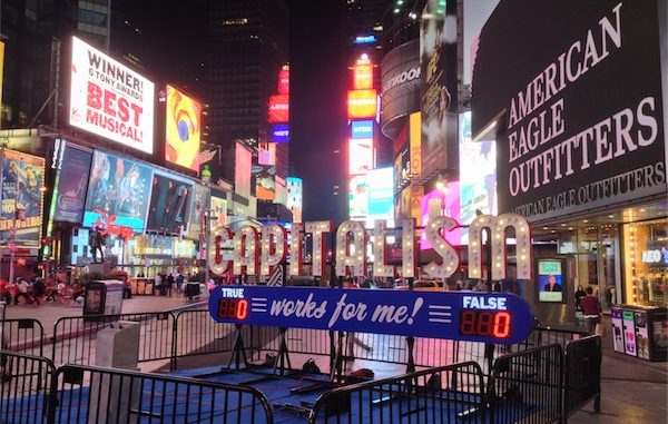 Capitalism Works for Me! in Times Square