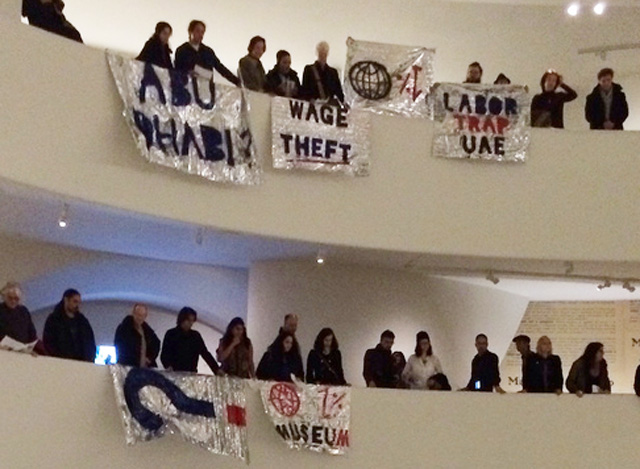 Protest in Guggenheim