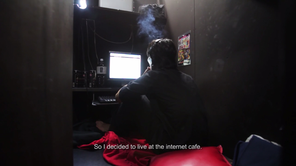 Wonen in een internetcafé