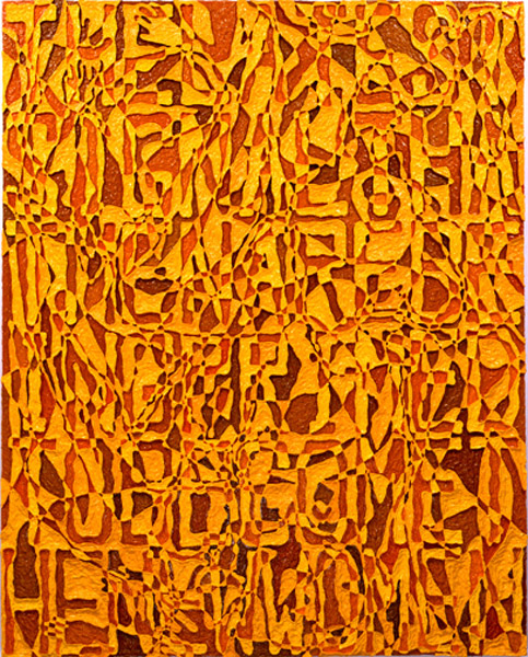 Bruce Pearson The latest signal that men are being primed to become the new women, 2008 oil and acrylic on Styrofoam 90 x 72 inches		 Photo: Hermann Feldhaus Courtesy Ronald Feldman Fine Arts, New York