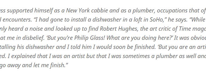 De bijbanen van Philip Glass