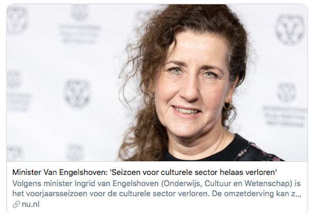 Minister Van Engelshoven knokt keihard voor de kunstsector en slaat zichzelf knock out